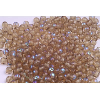 Round Beads 4mm Brown 10026 AB Verre Tchèque | Rutkovsky