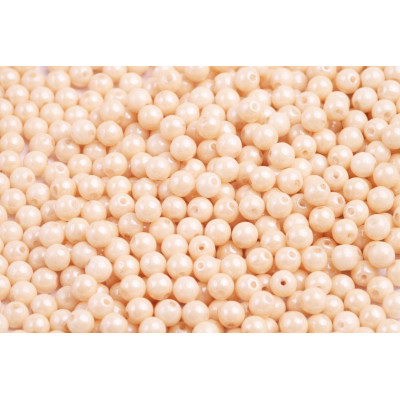 Round Beads 4mm White Light Beige Opaque 02020/14413 | Rutkovsky