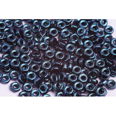 Hex Nut Beads 2x5mm Polychrome Dark Capri Blue 94109 | Rutkovsky