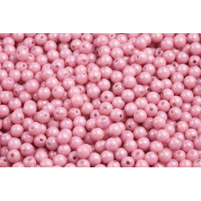 Round Beads 4mm White Alabaster Lila 02010/14494 | Czech Glass