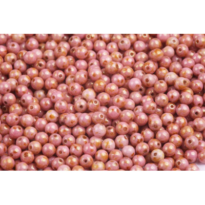 Round Beads 4mm White Red 02020/65491 | Rutkovsky Glasperlen