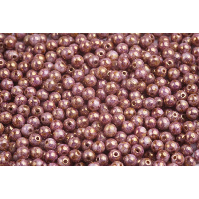 Round Beads 4mm White Senegal Purple 02020/15696 | Rutkovsky