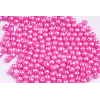 Round Beads 4mm Pearl Shine Light Fuchsia 02010/24005 | Czech Glass