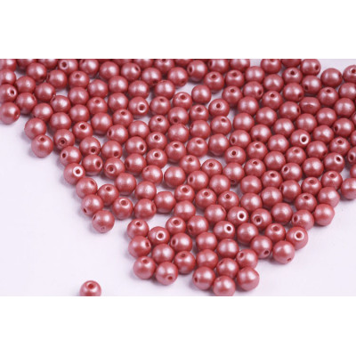 Round Beads 4mm Pearl Shine Autumn Leaf 02010/24007 | Rutkovsky