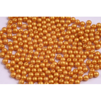 Round Beads 4mm Gold Shine Yellow Sun 02010/24101