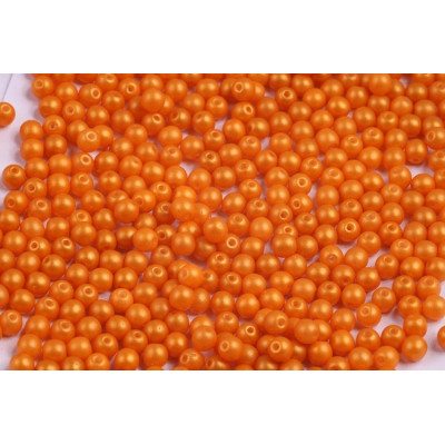 Czech Round Beads 4mm Gold Shine Minium 02010/24109 | Glass Beads
