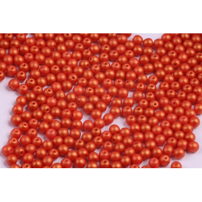 Round Beads 4mm Gold Shine Orange 02010/24102 | Rutkovsky Glass