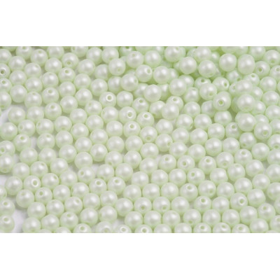 Round Beads 4mm Powder Green Pearl 29315 | Czech Glass Beads