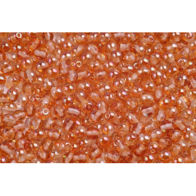 Round Beads 4mm Crystal Apricot 00030/29121 | Rutkovsky