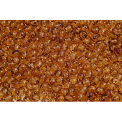 Round Beads 4mm Crystal Picasso 00030/86800 | Rutkovsky Czech Glass