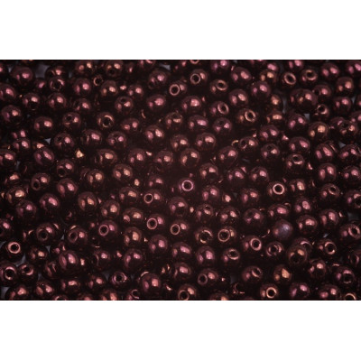 Perlina tonda  N. 686 Black Opaque, Purple Luster
