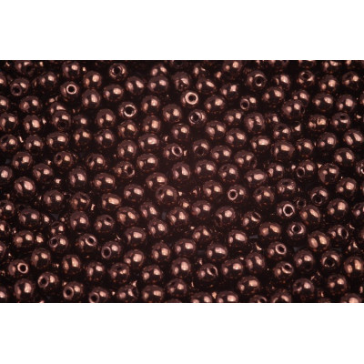 Round Beads 4mm Jet Bronze 23980/14415 | Rutkovsky Czech Glass