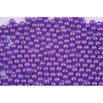 Round Beads 4mm Gold Shine Medium Orchid 02010/24110 | Rutkovsky