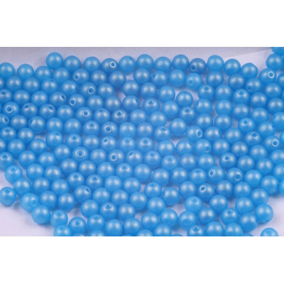 Round Beads 4mm Gold Shine Cornflower Blue 02010/24108 | Rutkovsky