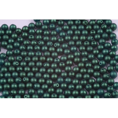Round Beads 4mm Gold Shine Dark Green 02010/24105 | Rutkovsky