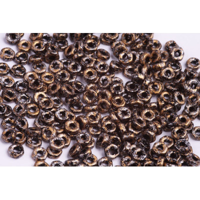 Hex Nut Beads 2x5mm Tweedy Gold 23980/45704 | Rutkovsky