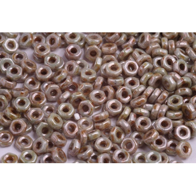 Hex Nut Beads 2x5mm White Alabaster Pistachio 15657 | Rutkovsky