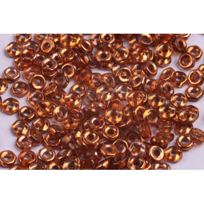 Hex Nut Beads 2x5mm Honey Copper 00030/97156 | Czech Glass Beads