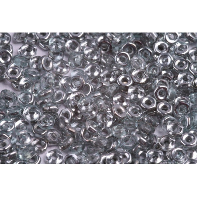 Hex Nut Beads 2x5mm Silver 00030/97675 | Czech Glass Beads
