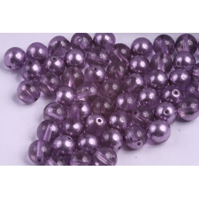 Round Beads 8mm Violet Metallic Glass 5484 | Rutkovsky Czech Beads