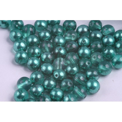 Round Beads 8mm Teal Metallic 5491 | Czech Glass Beads