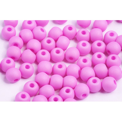 Round Beads 8mm Neon Pink 338 | Rutkovsky Czech Glass Beads