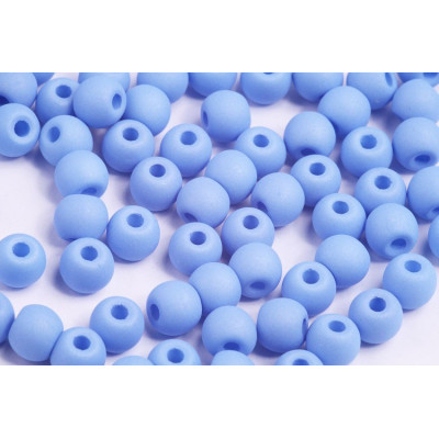 Matte Blue Round Beads 8mm Rutkovsky 341 | Czech Glass Beads