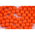 8mm Round Beads Opaque Bright Orange 93130 | Rutkovsky Czech Glass