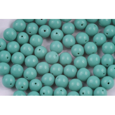 Round Beads 8mm Turquoise Green 63130 | Czech Glass Beads