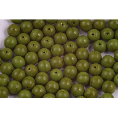 Round Beads 8mm Opaque Olivine 53420 | Rutkovsky Czech Glass