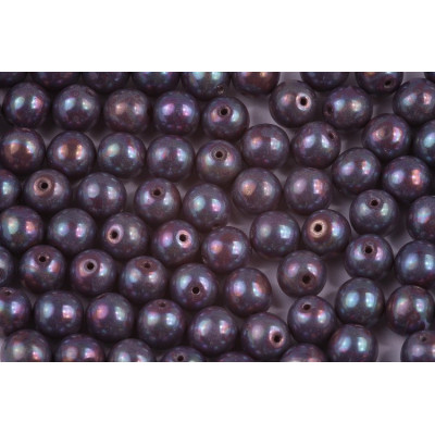 8mm Round Beads Opaque Purple Nebula 23030/15001 | Czech Glass