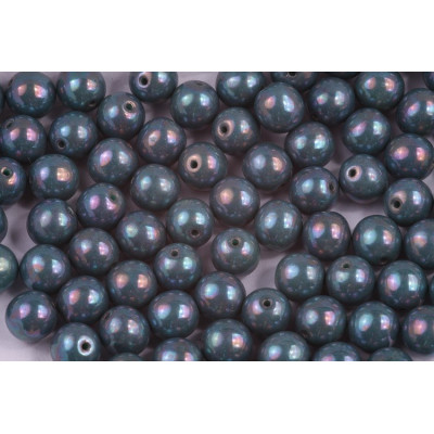 Turquoise Green Nebula 8mm Round Beads 63130/15001 | Rutkovsky