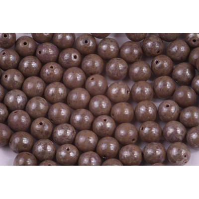 Round Beads 8mm Opaque Purple Picasso 23030/43400 | Rutkovsky