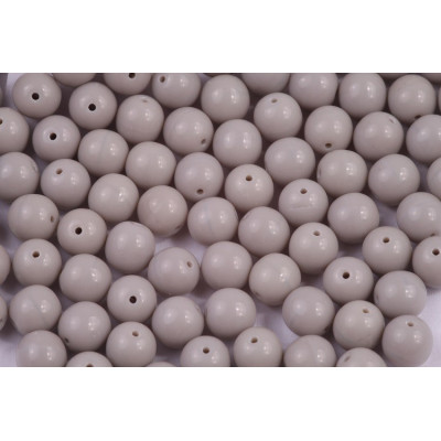 8mm Round Beads Ashen Grey Opaque 43010 | Czech Glass Beads
