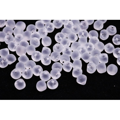 Mushroom Button Beads 6x5mm Crystal Mat 00030/84100 | Czech Glass