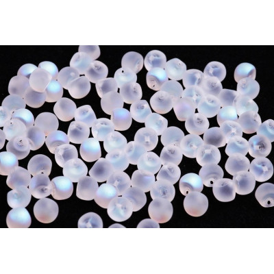 Mushroom Button Beads 6x5mm Crystal AB Mat 00030 | Rutkovsky