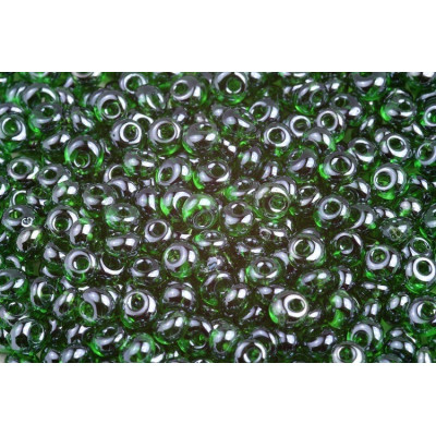 Czech Glass Drops Beads 5/0 Transparent Green 56120 | Preciosa