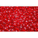 Preciosa Drops 5/0 Checas Transparent Red 90702
