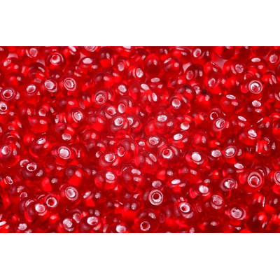Czech Preciosa Drops 5/0 Transparent Red 90702 | Glass Beads