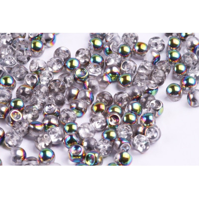 Mushroom Button Beads 6x5mm Crystal Vitrail 28101 | Rutkovsky