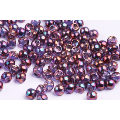 Mushroom Button Beads 6x5mm Crystal Purple Iris 15781 | Rutkovsky