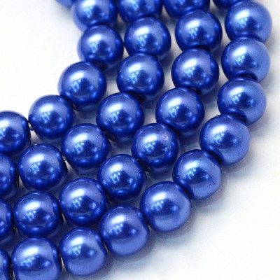 Perles rondes  ciré N. 17B Bleu