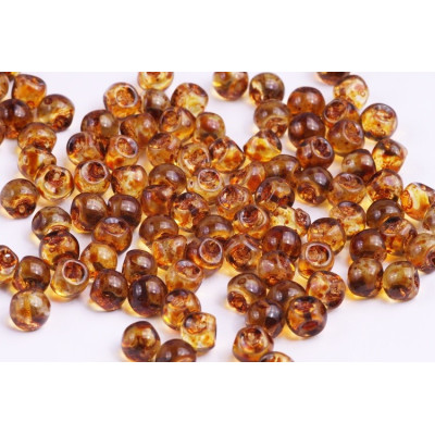 Mushroom Button Beads 6x5mm Crystal Picasso 00030/86800 Glass Beads