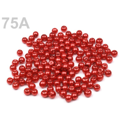 Runde perle  gewachst N. 4011 Rot