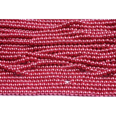 Round bead  waxed N. 5562 Red
