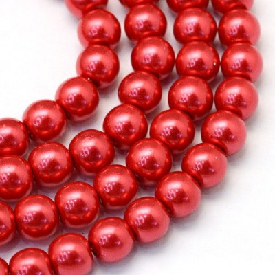 Round bead  waxed N. 10D Red