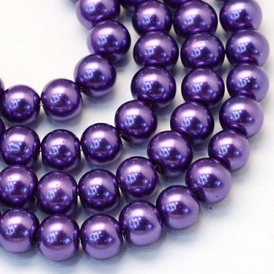 Round bead  waxed N. 14D Violet