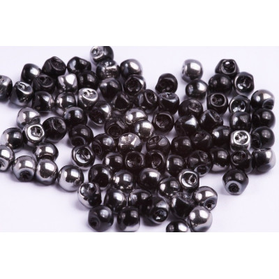 Mushroom Button Beads 6x5mm Black Chrome 23980/27401 | Rutkovsky