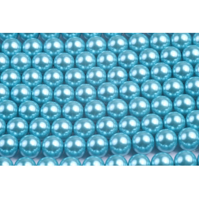 Perlina tonda  cerata N. 58D Azzurro