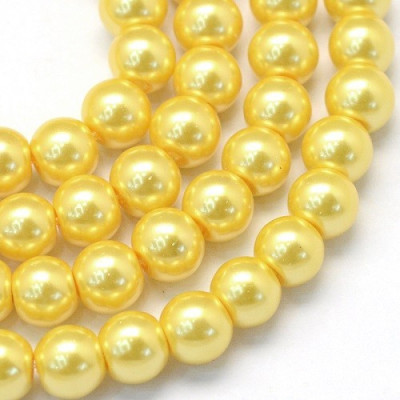 Perles rondes  ciré N. 5F Jaune